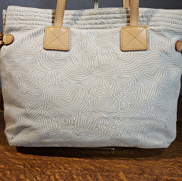 Dooney & Bourke Handbags - Dooney & Bourke Doodle Swirl Graffiti Cream Tote Bag
